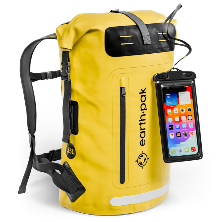 Earth Pak wasserdichter Rucksack – 35L / 55L Waterproof Backpack mit leistungsstarkem Rolltop Rollve