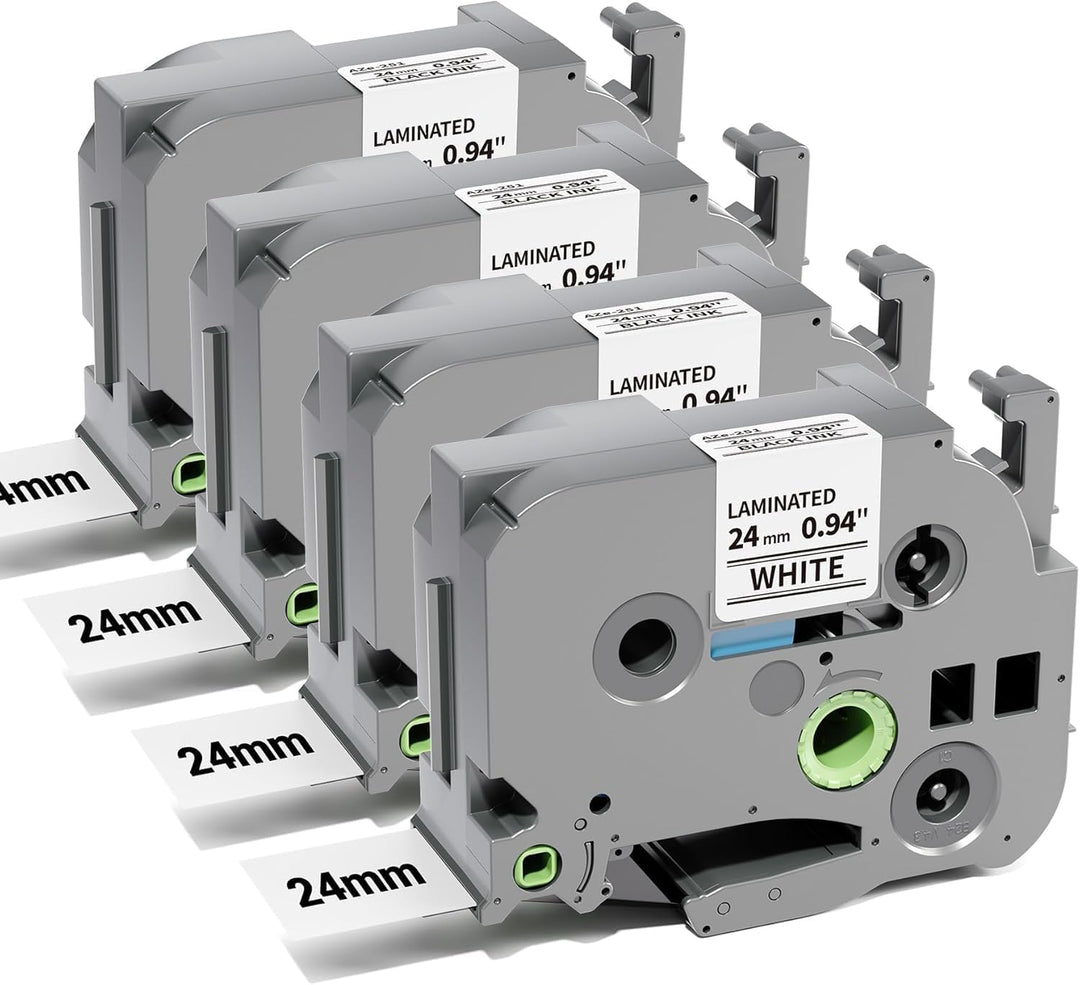 Markurlife 4x TZe-251 Schriftband 24mm (0.94'') Kompatibel mit Brother P touch Bänder Laminated Schw