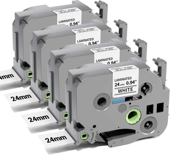 Markurlife 4x TZe-251 Schriftband 24mm (0.94'') Kompatibel mit Brother P touch Bänder Laminated Schw