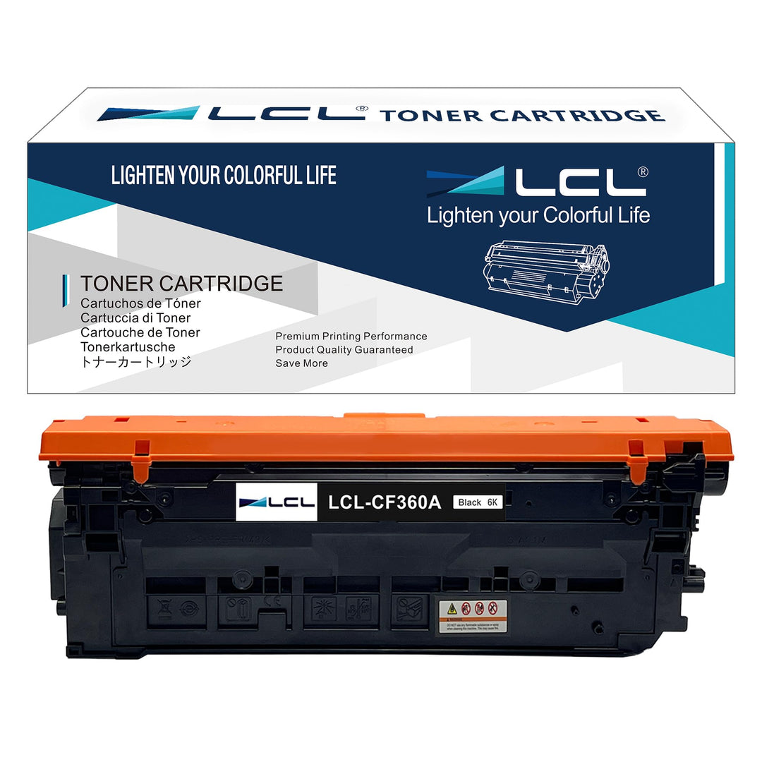 LCL Remanufactured Tonerkartusche 508A CF360A 6000 Seiten (1 Schwarz) Ersatz für HP M553 Printer M57