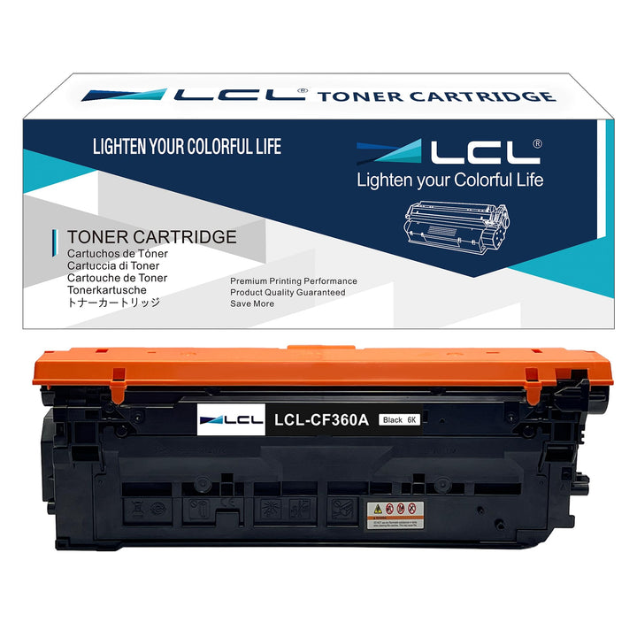 LCL Remanufactured Tonerkartusche 508A CF360A 6000 Seiten (1 Schwarz) Ersatz für HP M553 Printer M57