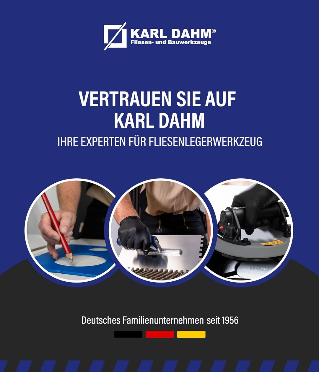 Karl Dahm Zuglaschen für 1 mm Fugen bei Fliesenstärke 0–12 mm, 5000 Stück – für bis zu 250m² Fliesen