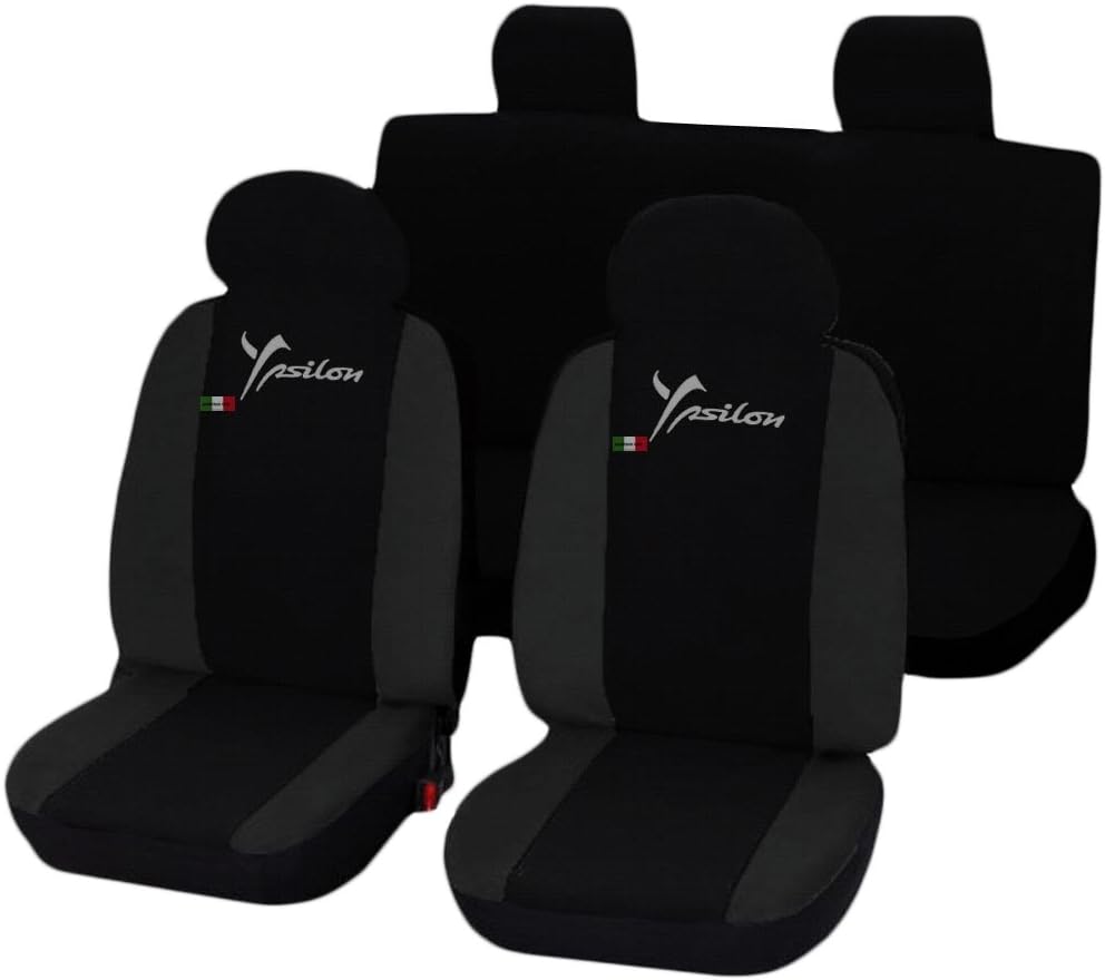 Lupex Shop 17239 - 01 Sitzbezüge Auto schwarz grau dunkel Set von 6