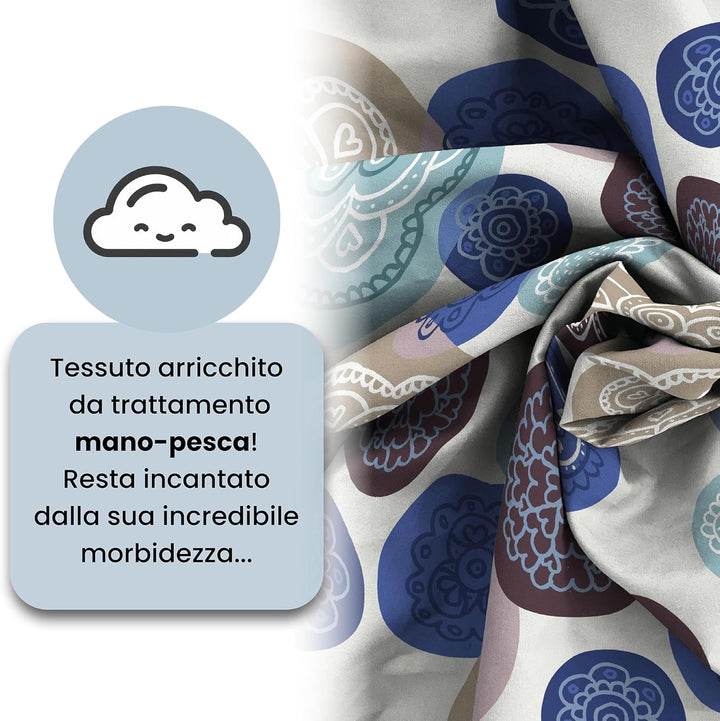 Italian Bed Linen Fantasy Bettbezug, Mikrofaser, murrine, kleine Doppelte Murrine kleine Doppelte, M