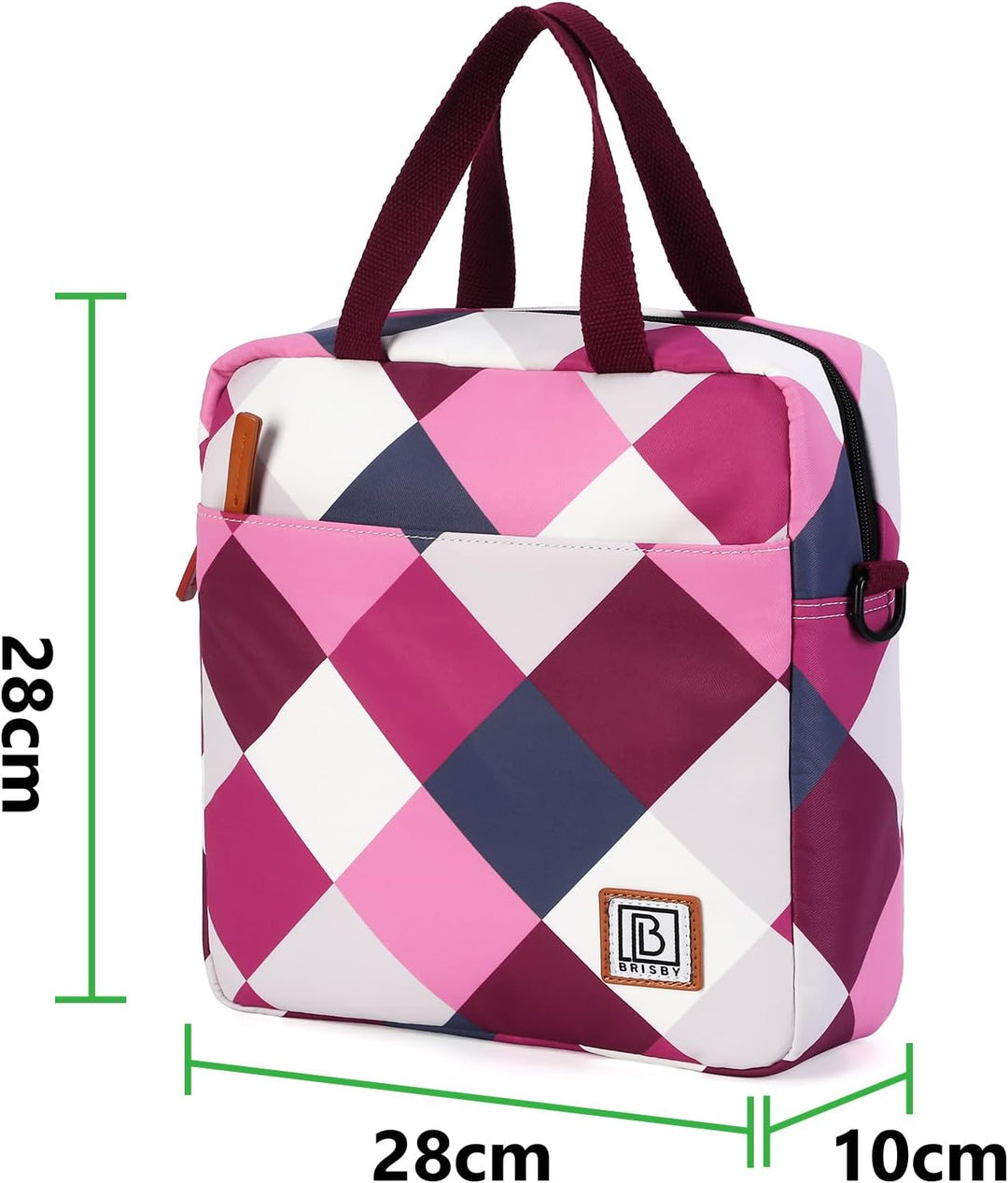 Brisby Lunchtasche - 7L, Vierschicht isolierte Kühltasche mit Kühlelemente, vielseitige Lunchbag (Ro
