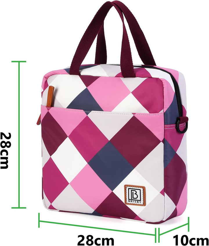 Brisby Lunchtasche - 7L, Vierschicht isolierte Kühltasche mit Kühlelemente, vielseitige Lunchbag (Ro
