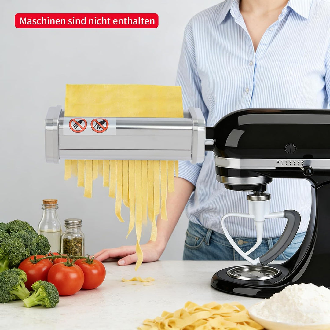Manuelle Nudelmaschine, Edelstahl Pastamaschine mit Einstellbar Stufen, für Food-Verarbeitungsmaschi