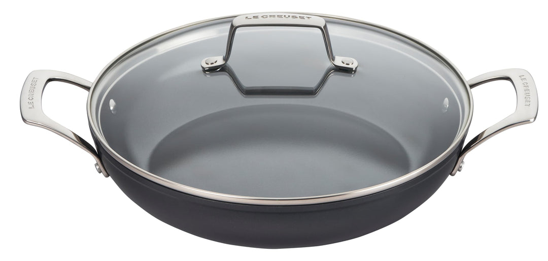 Le Creuset Essential Antihaft-Keramik-Schmorpfanne Pfanne mit Glasdeckel, 3,5 qt. , 3.3 Liter