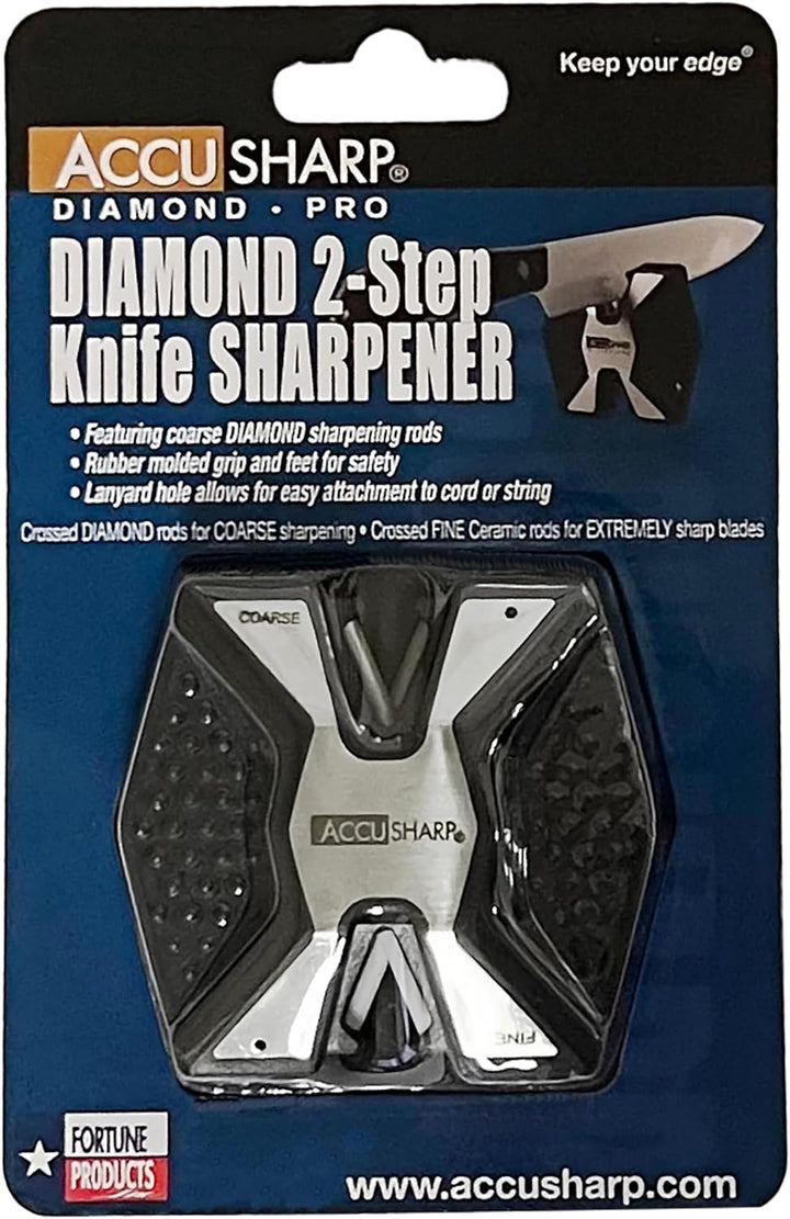 AccuSharp Messerschärfer Sharp and Easy Diamant Pro Rutschfester, Silber, ACCU-017C, Silber