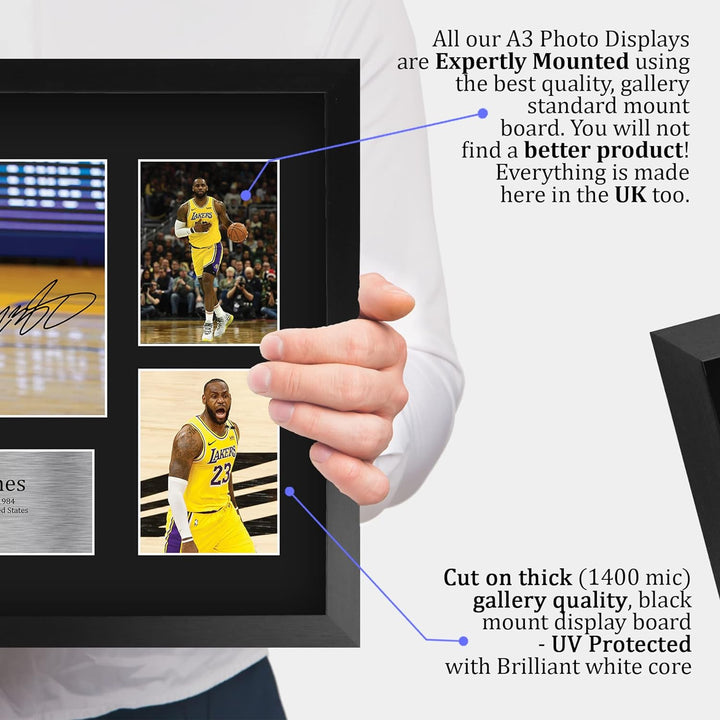 HWC Trading FR A3 LeBron James Lakers Geschenke Gedruckt, Signiert Autogramm-Präsentation-Display Fü