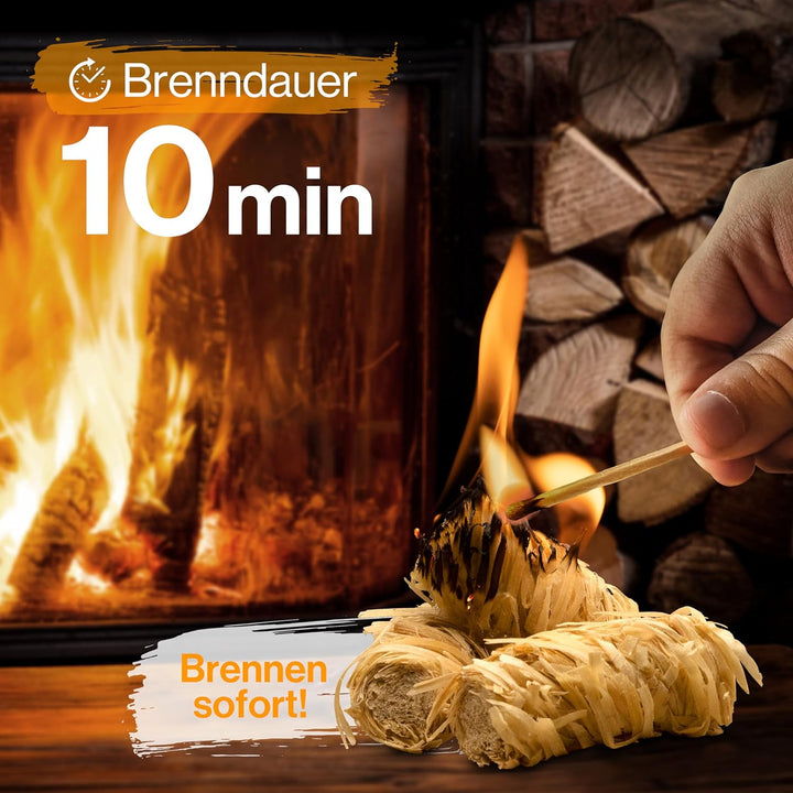 ZÜNDUNG Grill- und Kaminanzünder 5 kg Anzünder Holzwolle Wachs, 100% nachhaltige Bio Holzwolle Anzün
