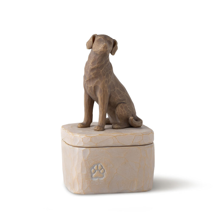 Willow Tree Aufbewahrungsbox mit Aufschrift "Love my Dog", handbemalt, Dunkelgrau Liebe meinen Hund
