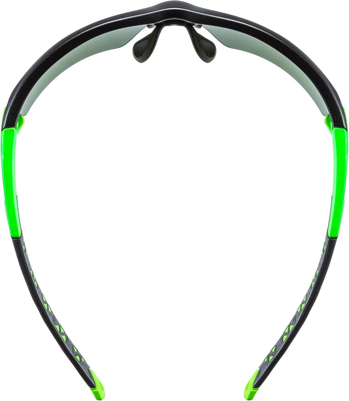 uvex Unisex Sportstyle 224 Sportbrille Einheitsgrösse Black Mat Green/Green, Einheitsgrösse Black Ma