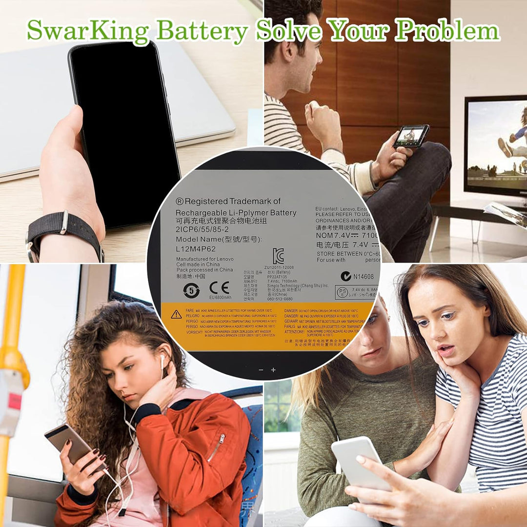 SwarKing Ersatz Akku Kompatibel mit Lenovo Ideapad U430 U530 80AS U530-20289 Touch Series L12L4P62 2