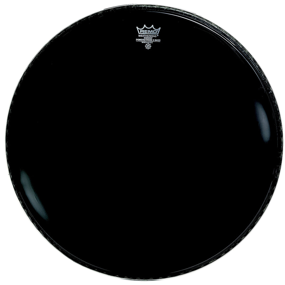 Remo Powerstroke 3 Ebony Resonant with 5in Dynamo Ring 20" P3-1020-ES, 20"