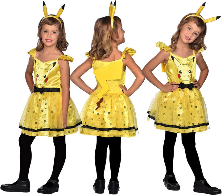 amscan Pikachu Kostüm für Kinder Mädchen 3-4 Jahre, 3-4 Jahre
