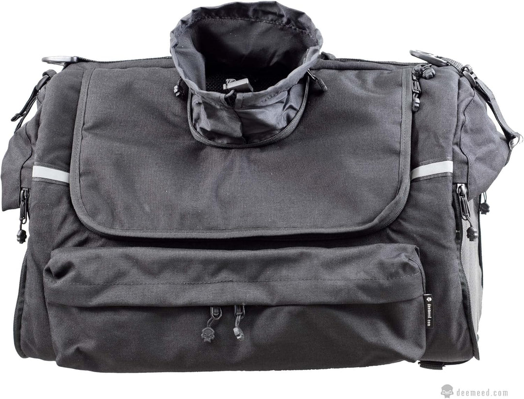 DEEMEED PETBAG Motorradtasche für Hunde und Katzen (5-8 kg), wasserdicht, tragbar, dreifach belüftet