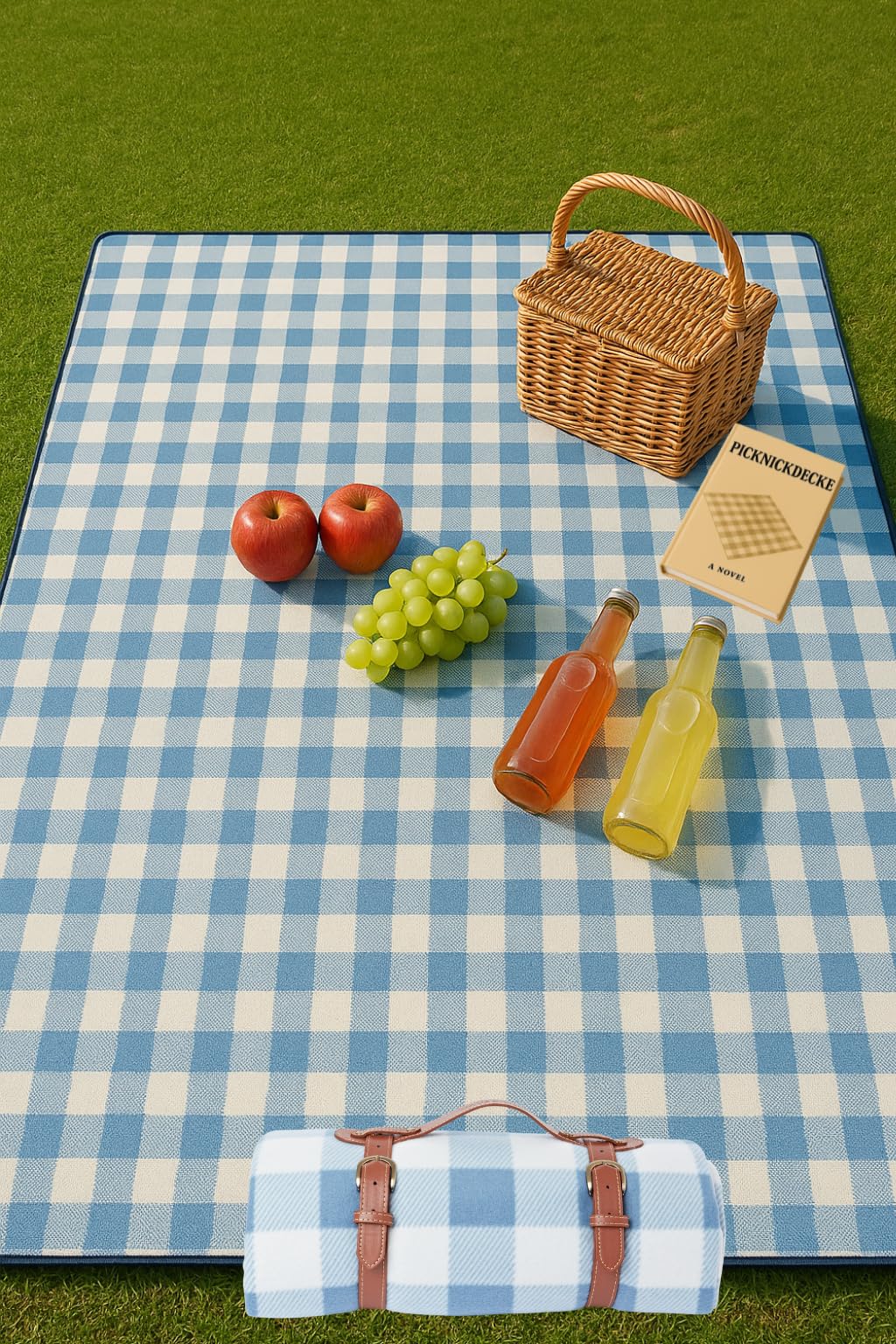 Haus Projekt Picknickdecke Wasserdich Karierte, Weiche 200 x 150cm Stranddecke, Outdoor Picnic Blank