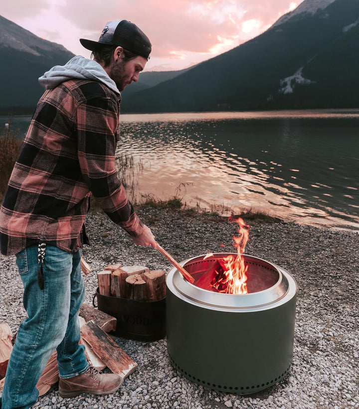 Solo Stove Feuerschale Yukon 2.0 mit Standfuss | Feuerstelle für Raucharme Holzverbrennung, Herausne