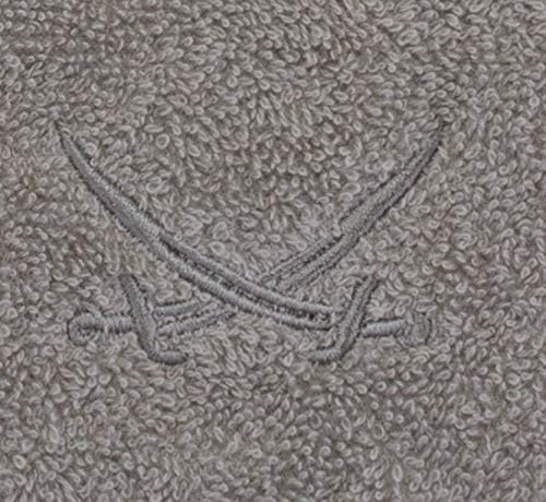 Sansibar Seiftücher 6er Set mit gesticktem Säbel Logo Handtuch Gästetuch 100% Baumwolle 30x30 cm Tau