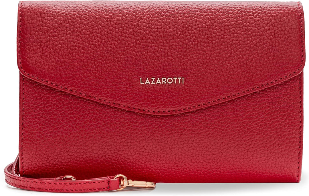 Lazarotti Bologna Leder Handtasche Damen | abnehm- & längenverstellbarer Schulterriemen | mittelgros
