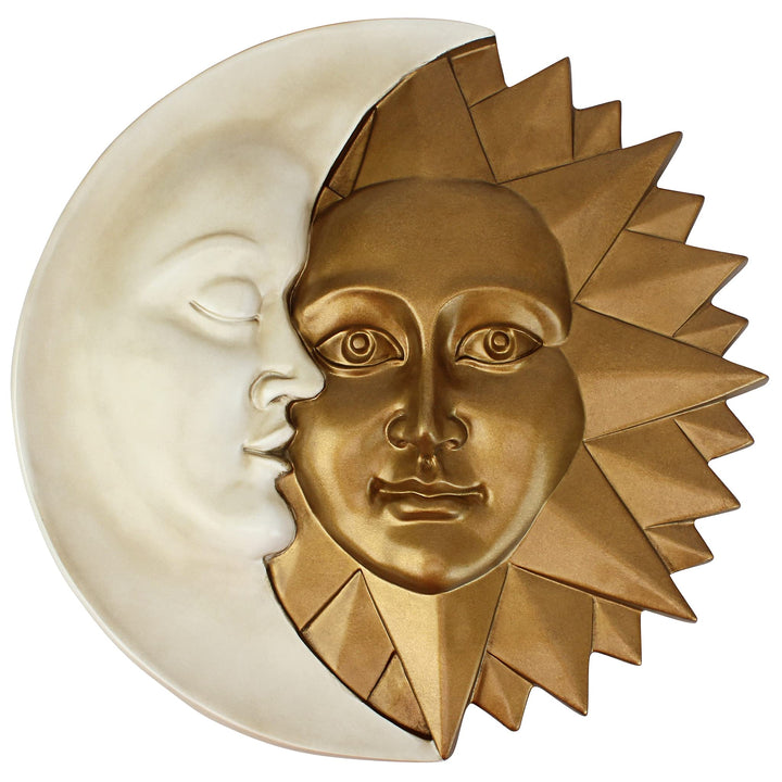 Design Toscano Wandskulptur, Himmlische Harmonie - Blattmaske, Masse: 5 x 39,5 x 39,5 cm Garten, Gar