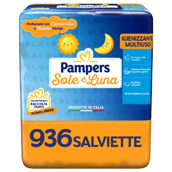 Pampers Tücher Sonne und Mond mit Kamille und neuem Design, 936 Tücher