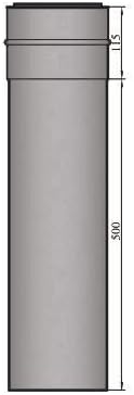 LANZZAS Rauchrohr Wandfutter/doppelt Mauermuffe mit 500 mm Rohrverlängerung - für den Durchmesser Ø