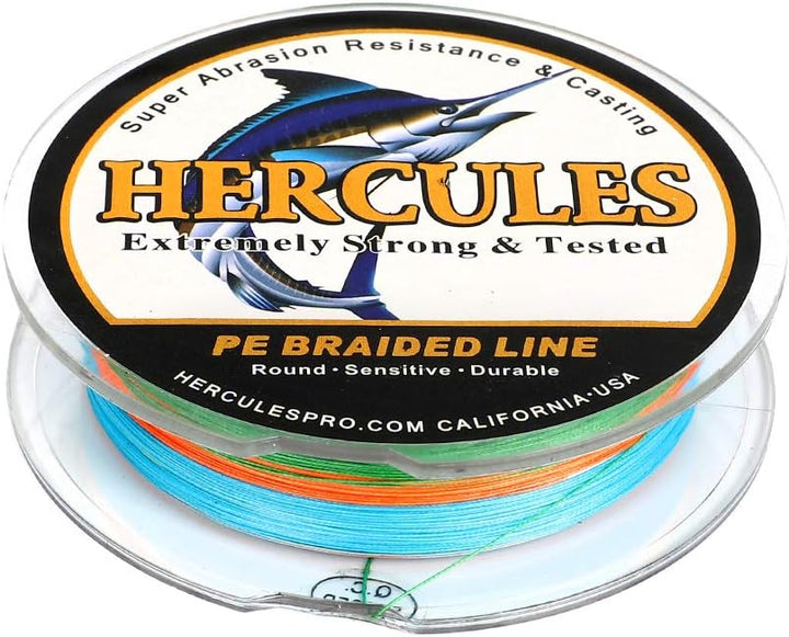 HERCULES Super Cast 100m - 2000m Yards Geflochtene Angelschnur 10lb - 300lb Test für Salzwasser Süss