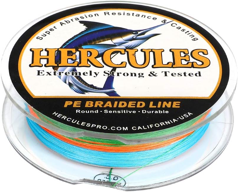 HERCULES Super Cast 100m - 2000m Yards Geflochtene Angelschnur 10lb - 300lb Test für Salzwasser Süss
