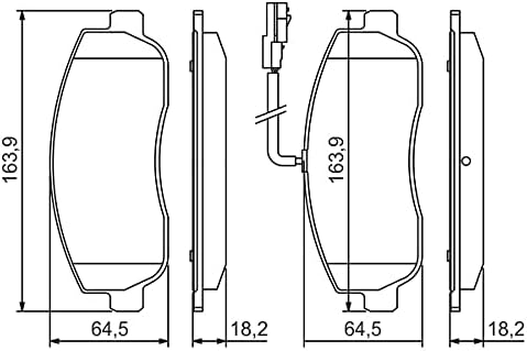 Bosch BP1417 Bremsbeläge - Vorderachse - ECE-R90 Zertifizierung - vier Bremsbeläge pro Set