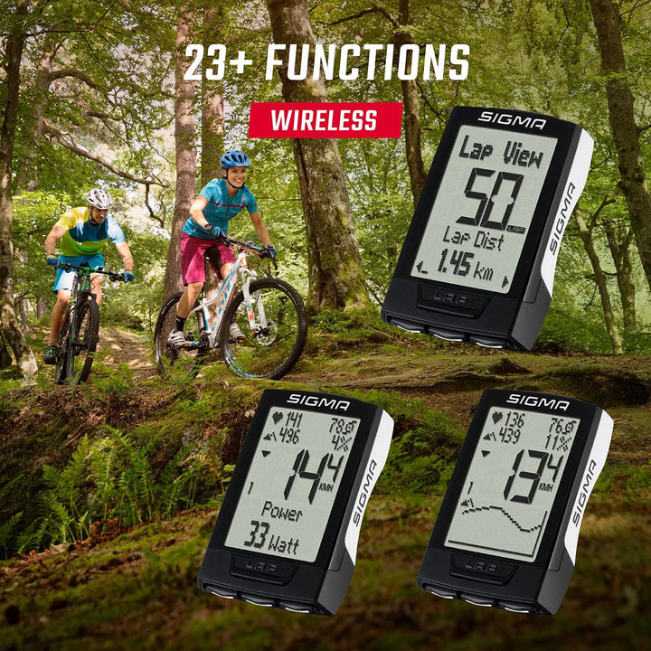Sigma Sport BC 23.16 STS White | Fahrradcomputer mit Fahrrad-, Höhen- und Herzfrequenz Funktionen, T