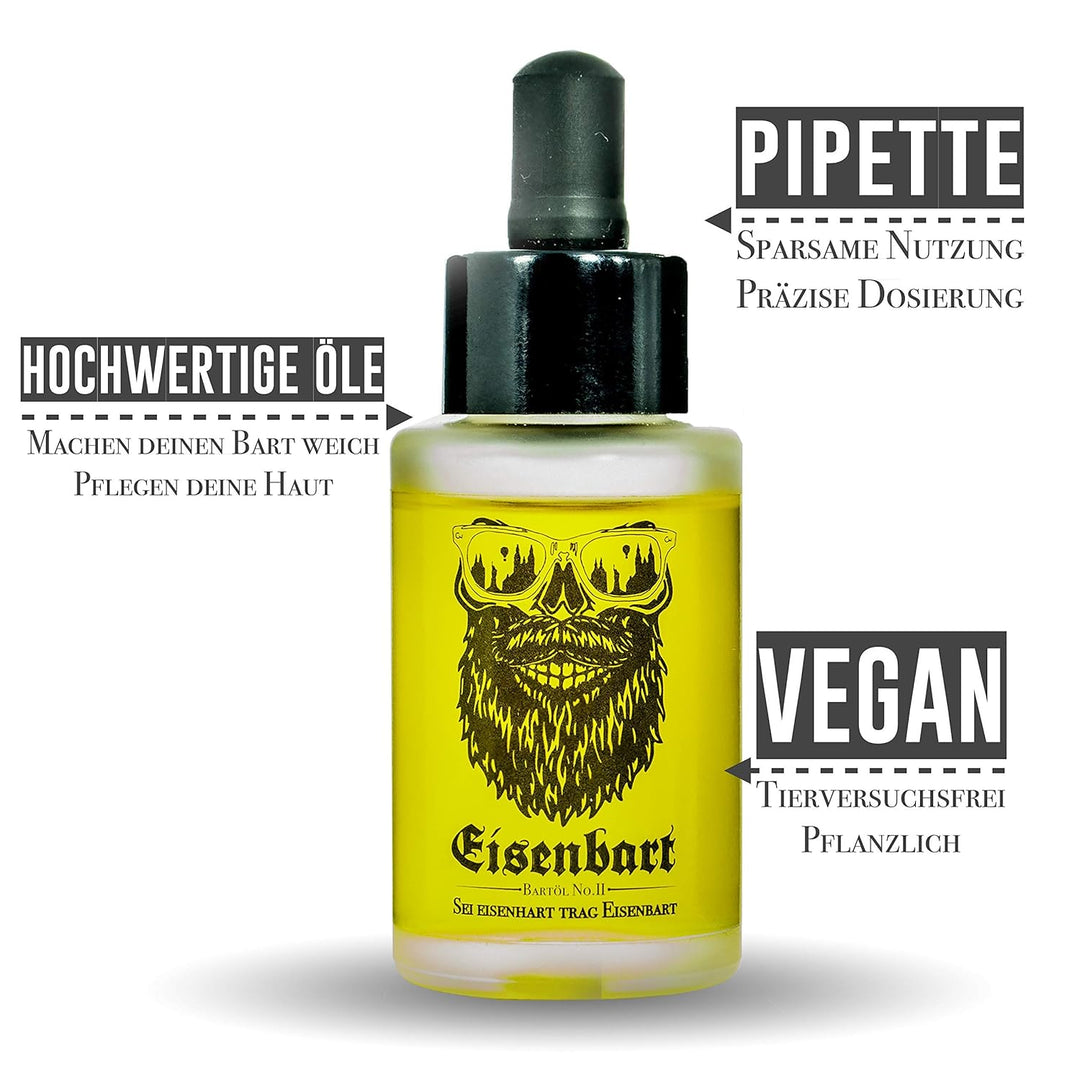Eisenbart Bartöl No.II 30 ml Premium Bartpflege mit Marula Öl / Citrus + Vanille Zitrus Vanille 30 m