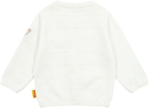 Steiff Baby - Mädchen Strickjacke Strickjacke (1er Pack) 74 Bright White, 74 Bright White