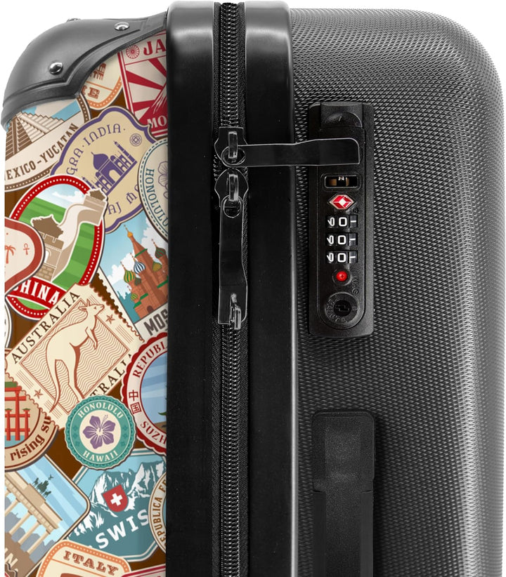 NoBoringSuitcases.com® Handgepäck, Hartschalenkoffer mit TSA Schloss, Trolley, Reisekoffer, Carry on