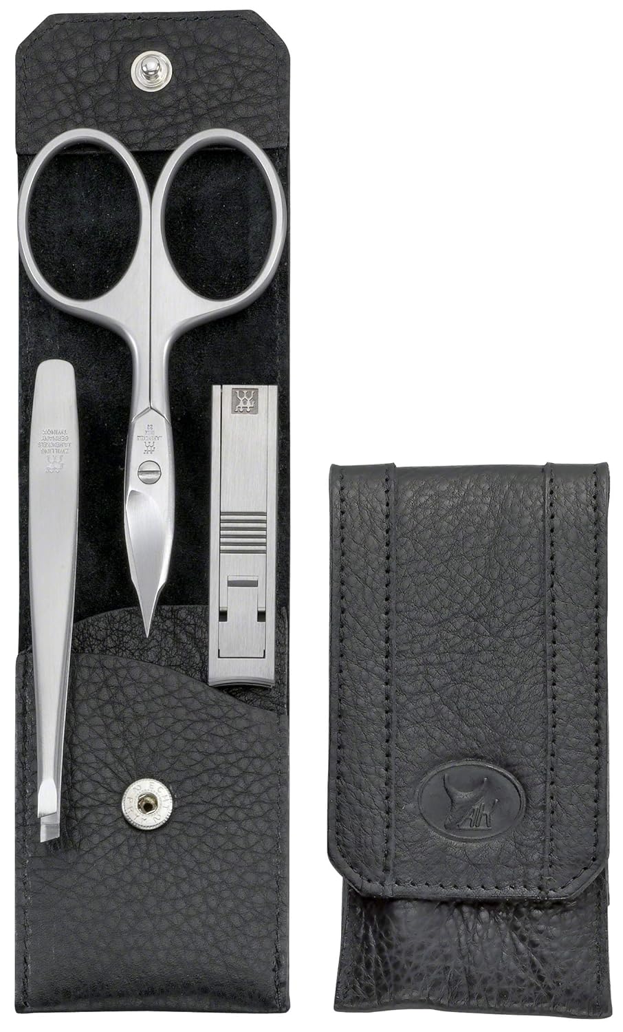 ZWILLING TWINOX Maniküre und Pediküre Etui aus Yakleder mit Klippverschluss, Premium Nagelpflege in