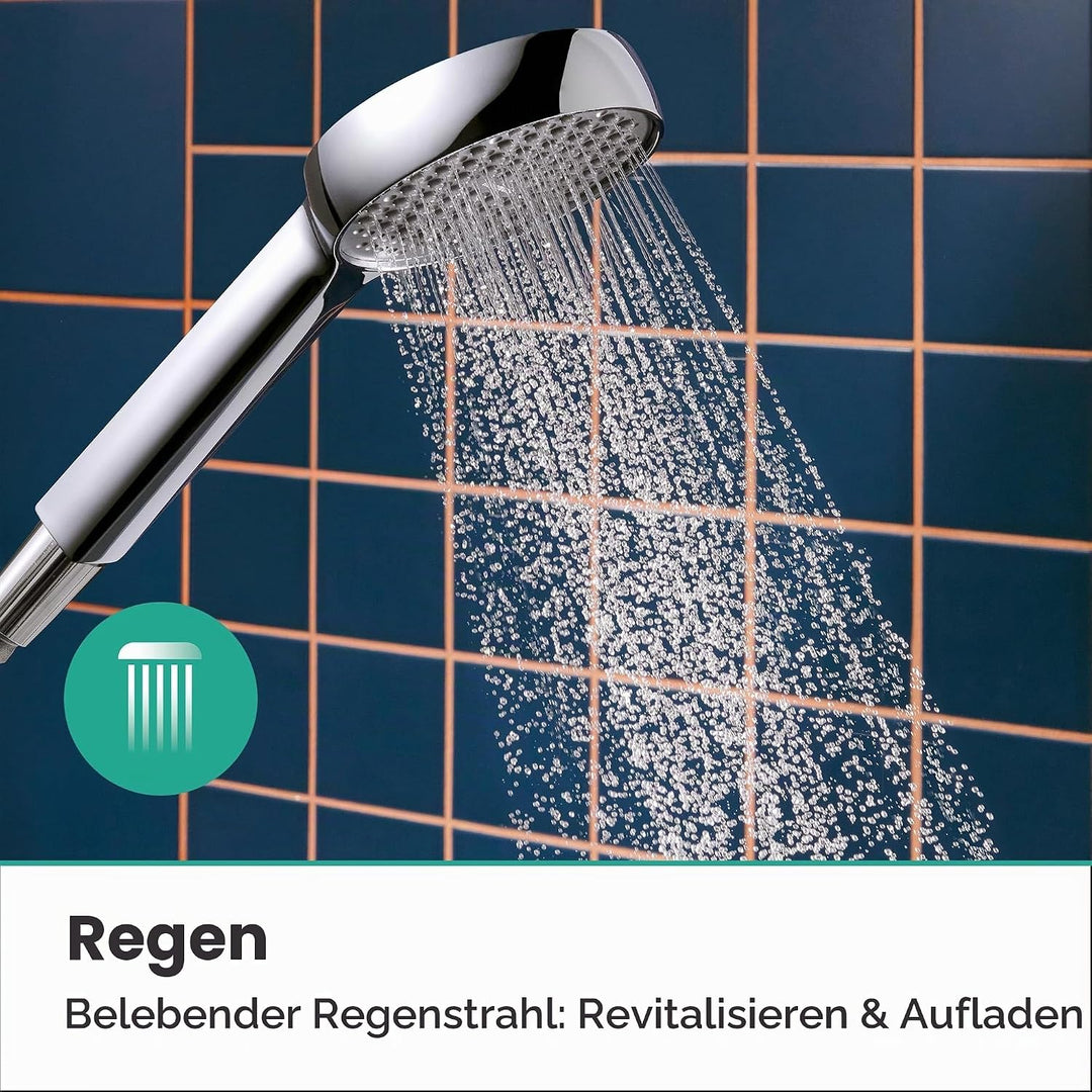 hansgrohe Activera S - Duschset mit Duschkopf wassersparend (EcoSmart, 1 Strahlart), Duschschlauch (