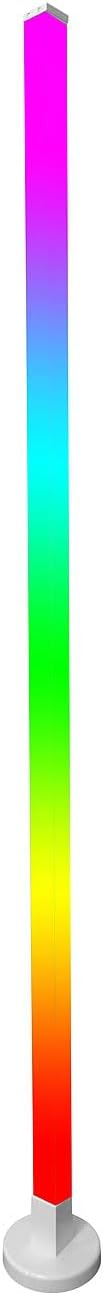 Luminea Home Control Steh Eck Leuchte: 2er-Set Smarte WLAN-Standleuchte mit RGB-IC-LEDs, App, 10 W,