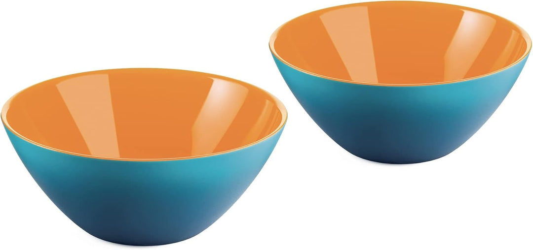 Guzzini - My Fusion, Set 2 Schalen - Azur/Orange, Ø12,5 x h5 cm | 260 cc - 281412145 12x5 cm Orange,