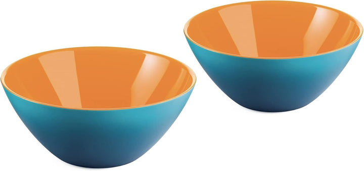 Guzzini - My Fusion, Set 2 Schalen - Azur/Orange, Ø12,5 x h5 cm | 260 cc - 281412145 12x5 cm Orange,