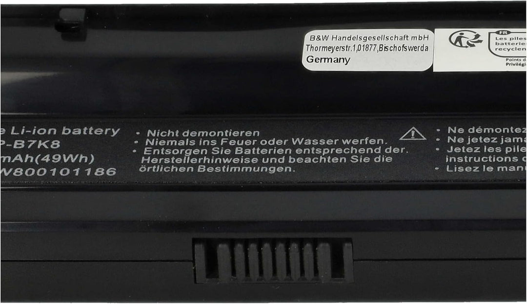 vhbw Akku kompatibel mit Fujitsu Amilo A1655, Li1718, Li1720, Li2727, Li2732, Li2735 Notebook (4400m