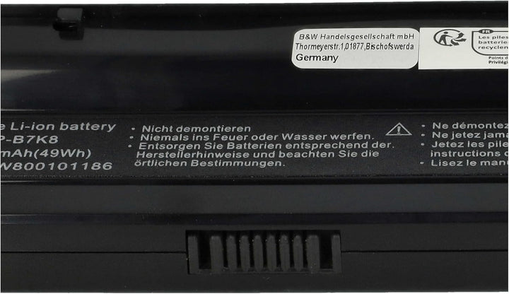 vhbw Akku kompatibel mit Fujitsu Amilo A1655, Li1718, Li1720, Li2727, Li2732, Li2735 Notebook (4400m