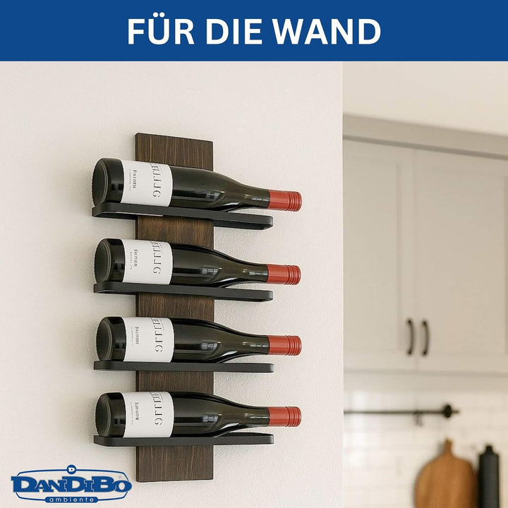 DanDiBo Weinregal Wand Metall Schwarz Modern 96694 Kupfer/Bronze Flaschenregal Schmal Wandmontage Wi