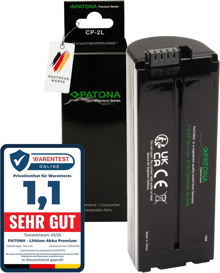 PATONA Selphy Akku NB-CP1L NB-2CPLI NB-CP2L NB-CP2LH NB-2CPL CS-CP2 kompatibel mit Canon Selphy Seri