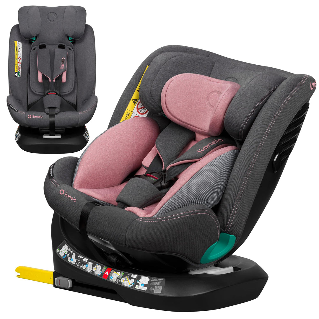 Lionelo Bastiaan i-Size One 360o drehbarer Autositz für Kinder von 40-150 cm, Montage in Fahrtrichtu