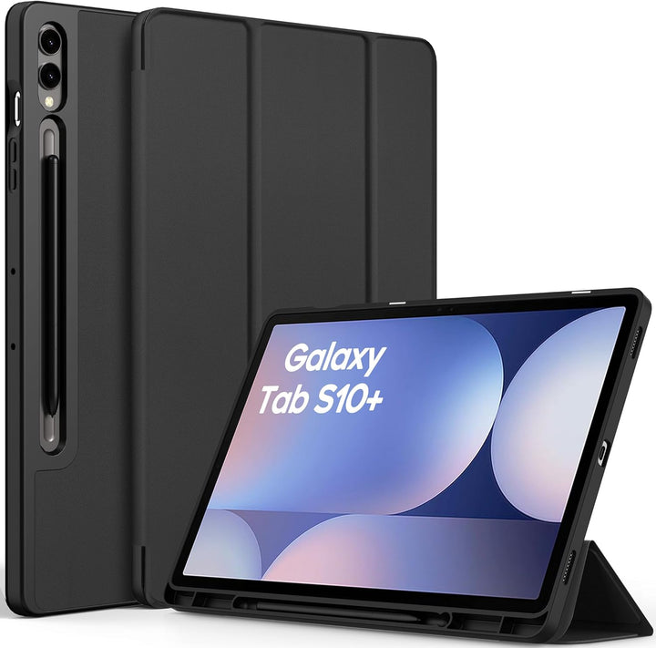 EasyAcc Hülle für Samsung Galaxy Tab S10+, Galaxy Tab S9 FE+ / S9 Plus 12.4 Zoll mit S Pen Halter -
