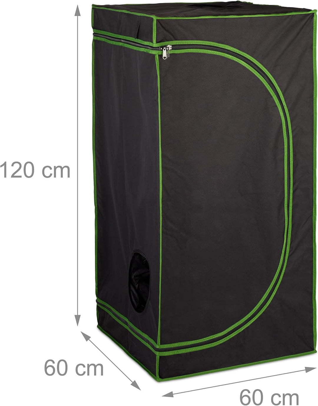 Relaxdays Growbox, HxBxT: 120x60x60 cm, Pflanzen Anbau, Reflexionsfolie innen, verdunkeltes Zuchtzel