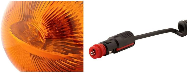 HELLA - Halogen-Rundumkennleuchte - Rota Compact - 12V - gelb - Magnetbefestigung - Kabel: 600mm - S