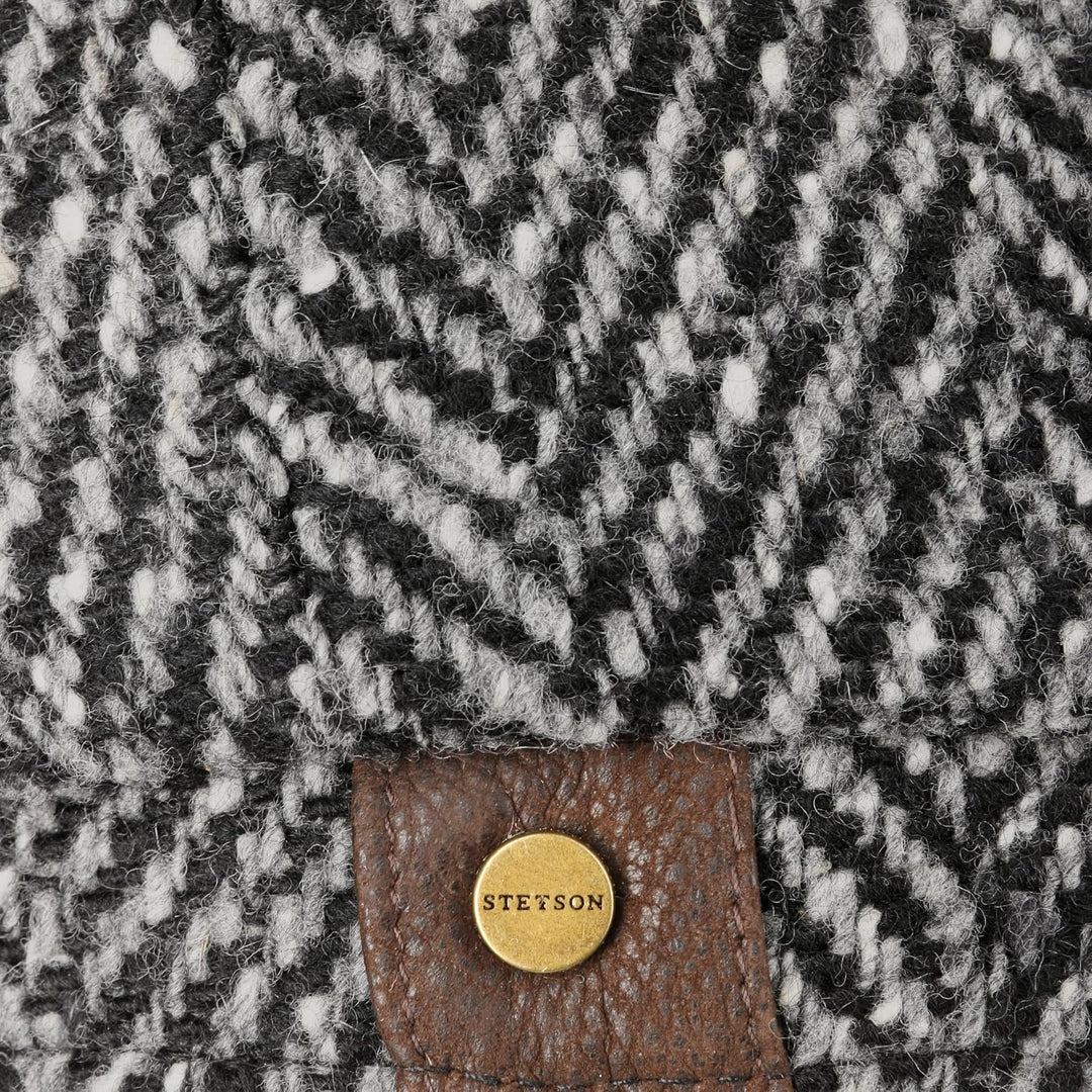 Stetson Hatteras Wool Colour Neps Flatcap - Klassische Schirmmütze - Schiebermütze im Fischgrätdesig