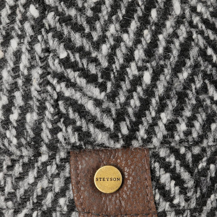 Stetson Hatteras Wool Colour Neps Flatcap - Klassische Schirmmütze - Schiebermütze im Fischgrätdesig